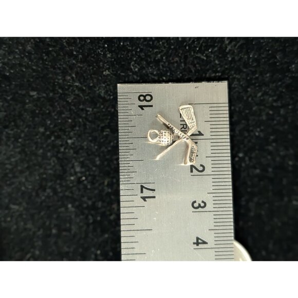 Miniature Silver Golf Clubs & Ball Charm Pendant - Picture 14 of 15